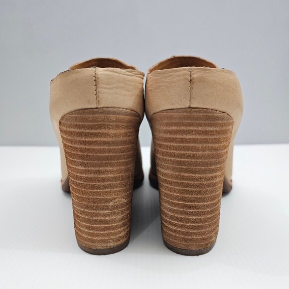 Kork Ease Challis Mules Womens 10 Tan Leather Casual Slip On Stacked Block Heel - Picture 8 of 13